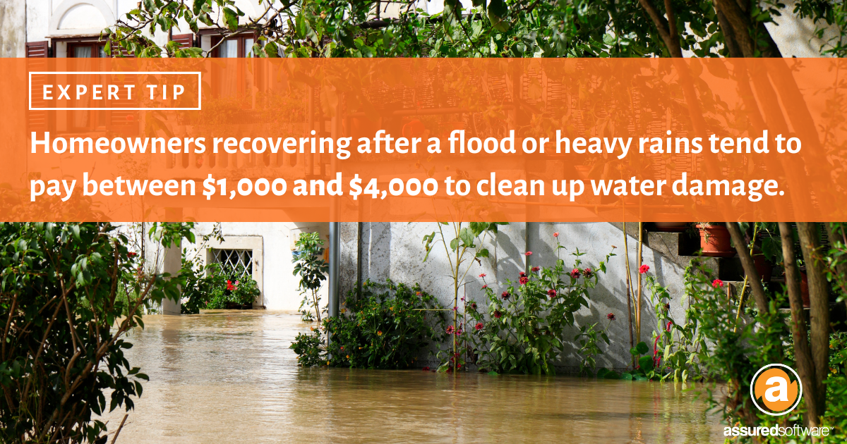 Cleanup costs after a flood or other natural disaster can run into ...